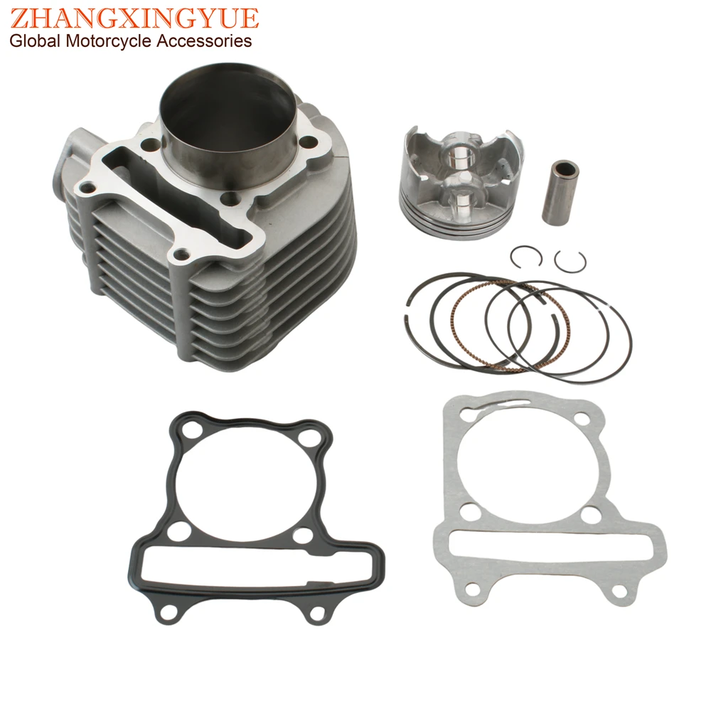 Scooter 58.5mm 4V Racing Big Bore Cylinder Kit 4 Valve Piston For GP110 GY6 125cc 150cc Upgrade to 160cc 152QMI 157QMJ 4T