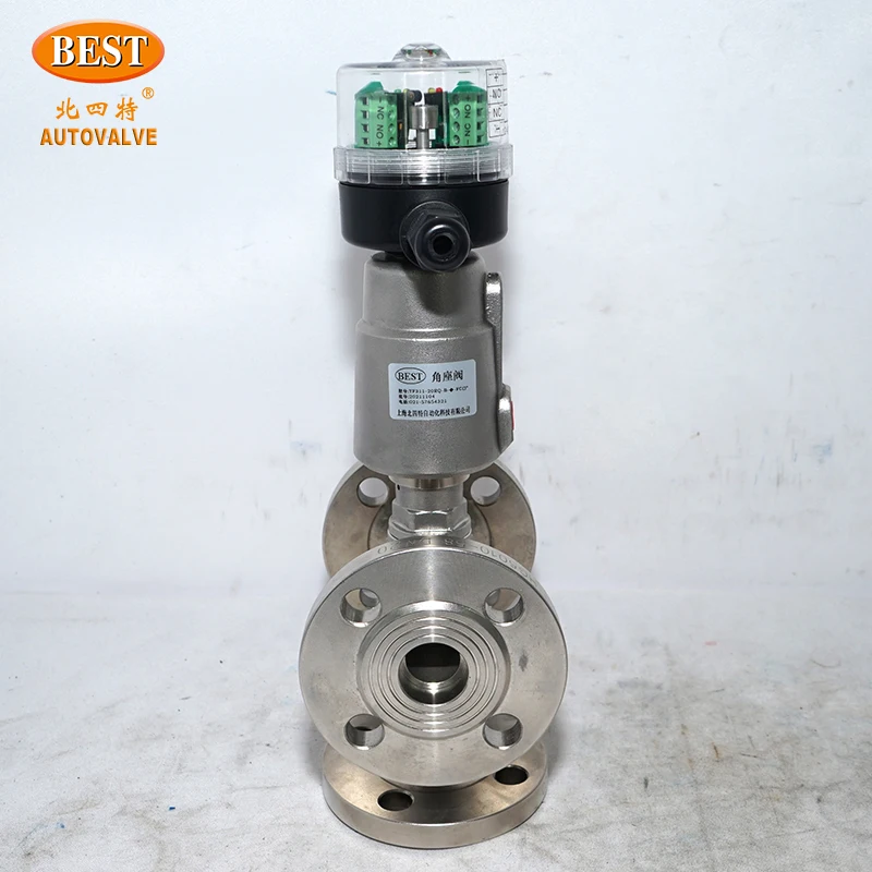 Valves YF3 YS3 YK3 Stainless Steel 3/2 Way SS304 SS316 SS316L Pneumatic Angle Seated Valve
