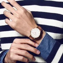 Rose Gold Waterproof Leather Watch #2