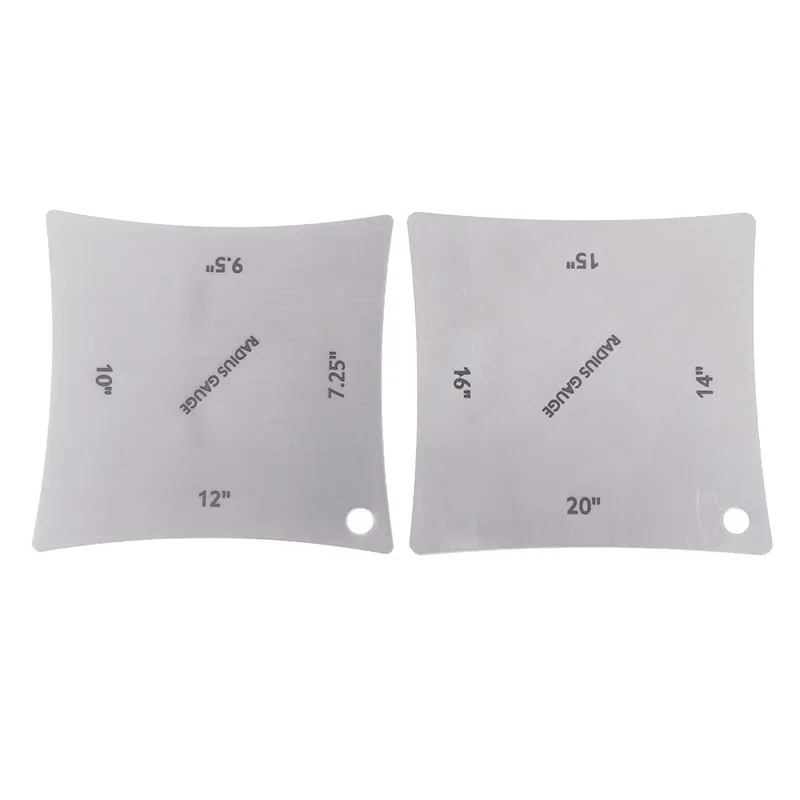 2Pc Guitar Notched Radius Gauges Luthier Tools For Measuring Fingerboard Radius Guitar Neck Fretboard Tool Ruler Stainless Steel