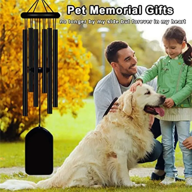 B84B Pet Memorial Wind Chimes Remembrance Gift in Memory of Dog Passing Away Bereavement Windchime for Loss of Pet