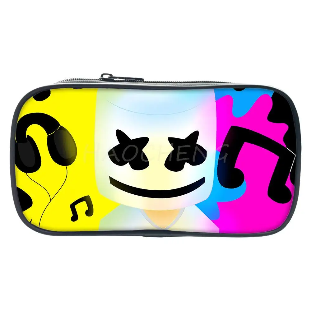 Capacity Pencil Case Pen Holder DJ Marshmello Cute Cartoon Pencil Bag For Girls Boy Kids School Stationery Pencil Box Pencilcase