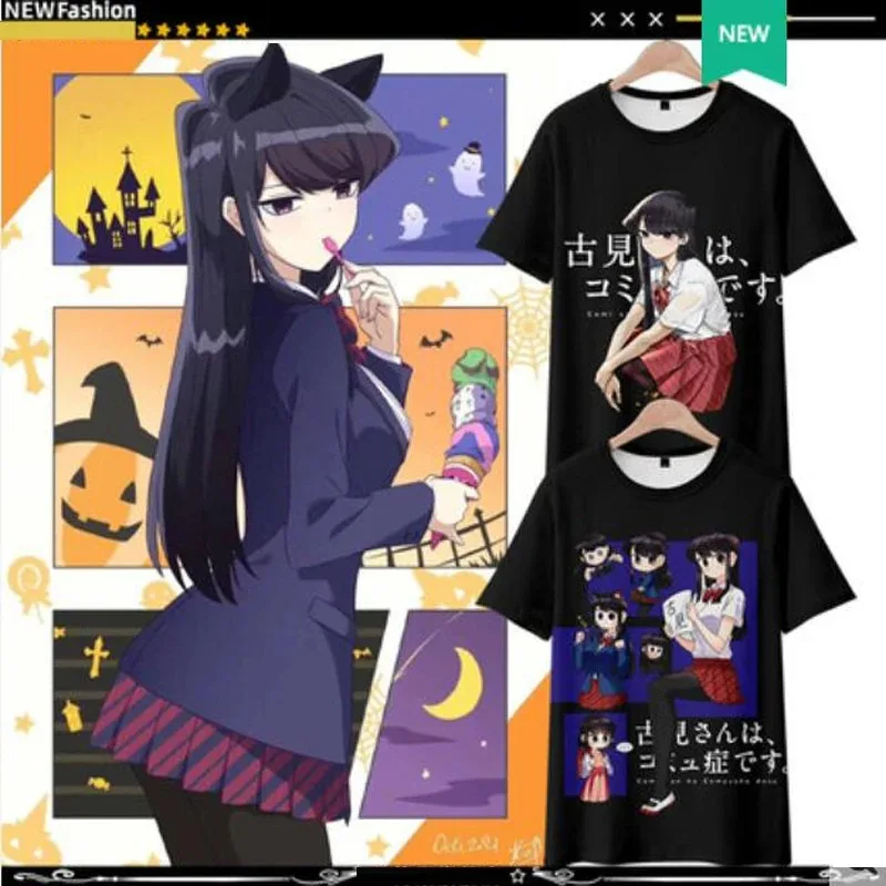 

3D-печать t camisa komi san wa komyushou desu anime komi не может comunicar Графический camiseta de манга curta Summer 2024