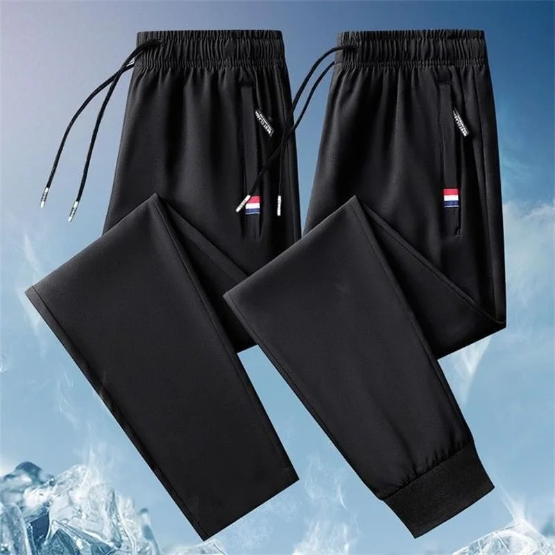 

Men's Casual Loose Work Pants Summer Ultra-Thin Spor Leisure Trousers for Office And Daily Wear Comfortable Lightweight