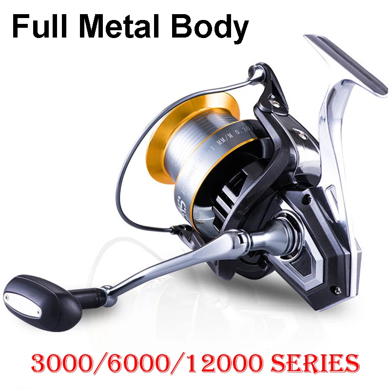 

VWVIVIDWORLD ,All Meat Fishing Reel 3000-12000 Series 5+1 BB Metal Spinning Reel Max drag 25kg Outdoor Lure Trolling Cating Reel