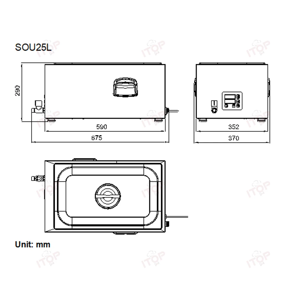 ITOP 13L/ 20L Sous Vide Cooker Kommerzieller Slow Cooker mit Gestellen Thermosirkulatoren 40–95 ℃   Timer 0~99 Stunden