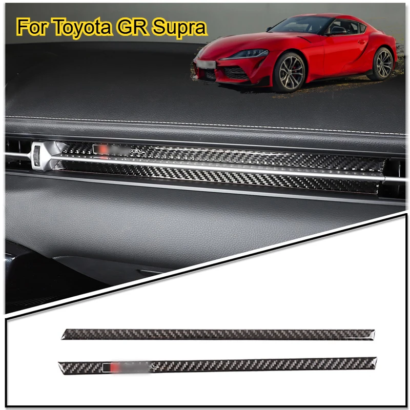 

For Toyota GR Supra A90 A91 MK5 2019-2024 Accessories Carbon Fiber Car Interior Copilot Central Control Decorative Trim Stickers