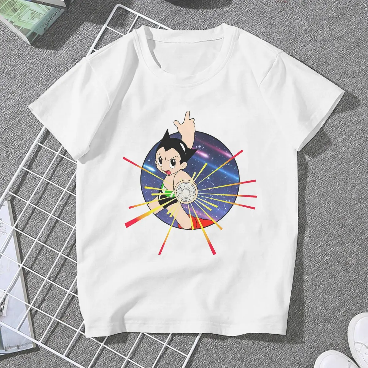 Leisure Mighty T-Shirt for Women O Neck T Shirt Tetsuwan Atom Anime Astro Boy Manga Short Sleeve Tee Shirt Summer Tops