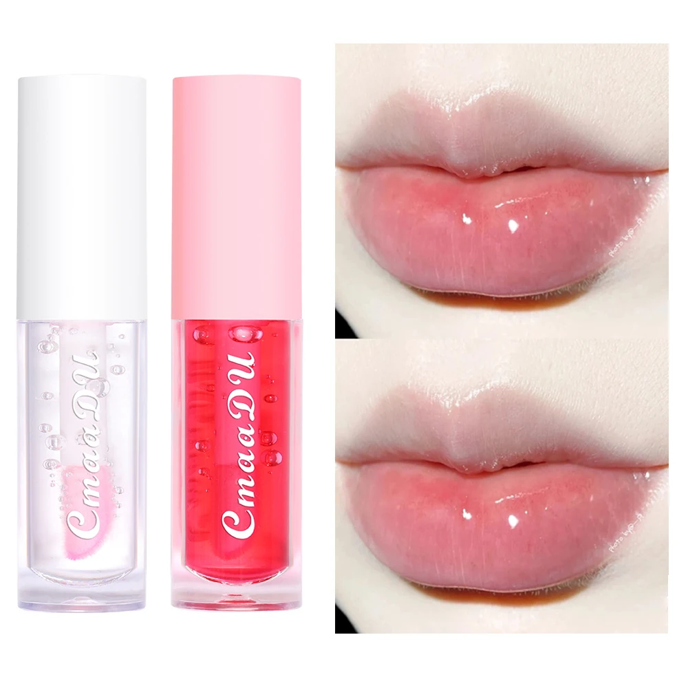 Fruit Lip Gloss Temperature Color Changing Mirror Lip Oil Plumping Moisturizing Reducing  Lines Waterproof Lip Balm Cosmetics