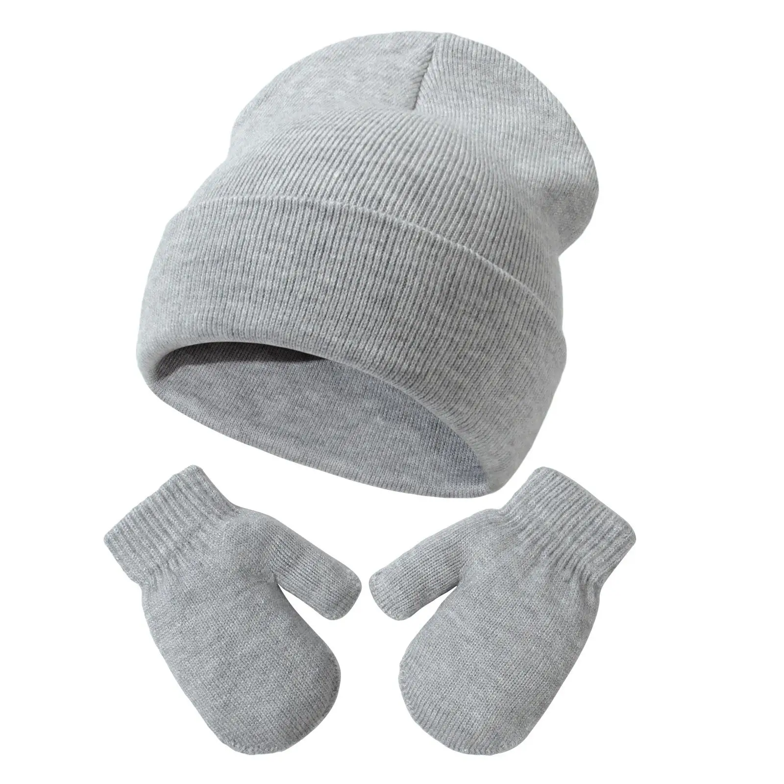 Conjunto de gorros y manoplas para bebé de 3 a 18 meses, forrados de lana, cálidos para invierno, gorro con orejeras, gorro con pompón, guantes para niñas y niños