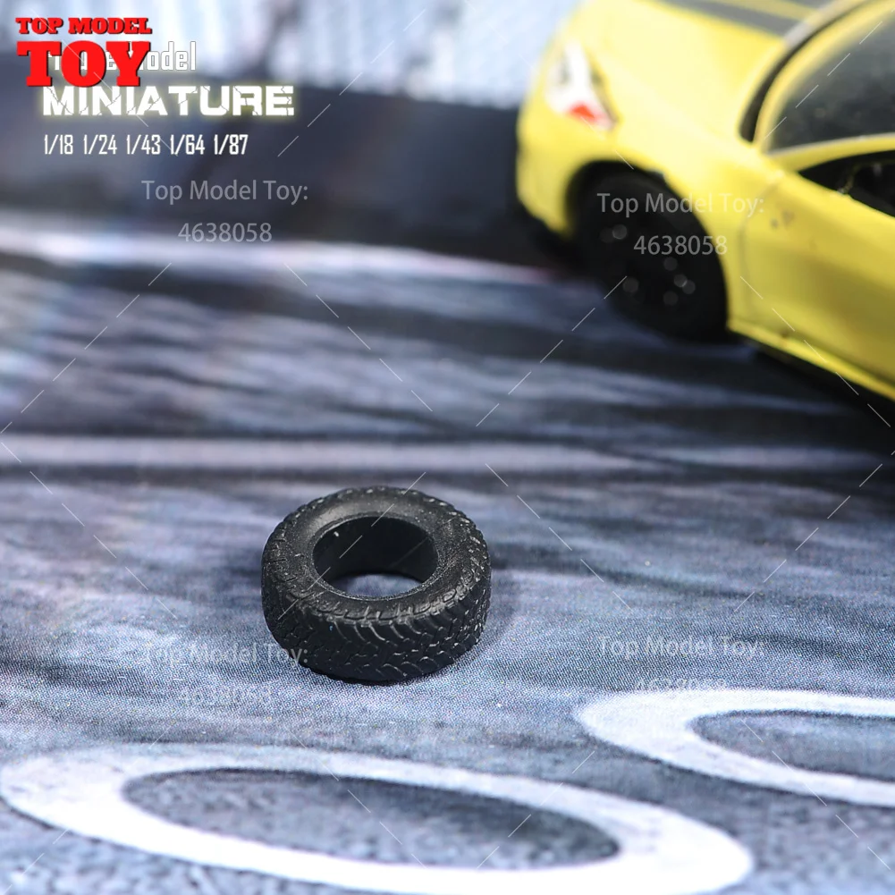 Painted Miniatures 1/64 1/87 1/43 1/18 1/24 Black Tires Scene Figure Dolls Accessory Unpainted Model For Cars Vehicles Toys