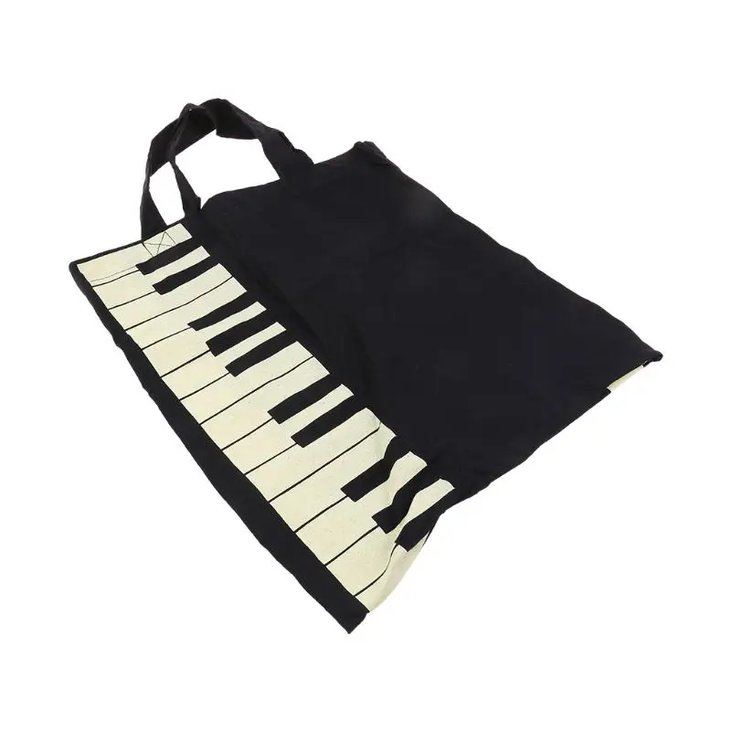 quente preto teclas piano música bolsa sacola saco compras bolsa e74b