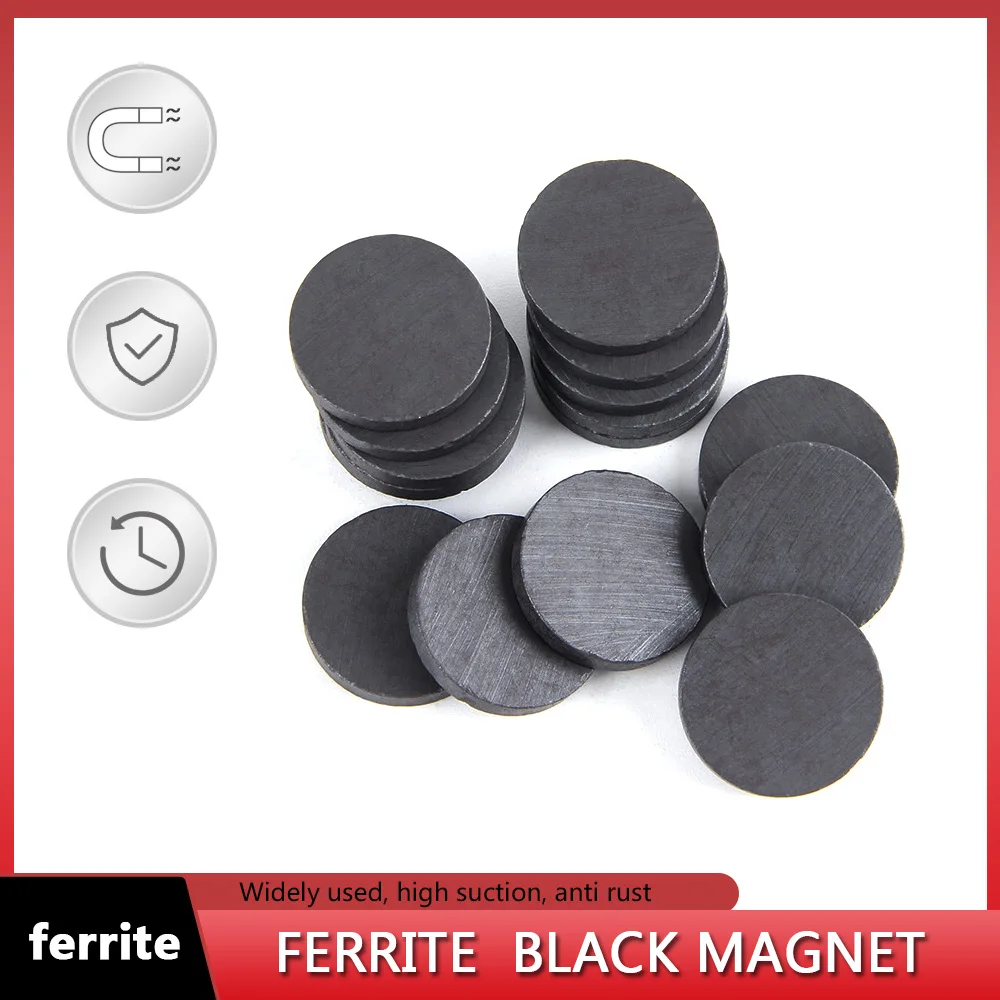 Cirkelvormige Magneten Dia 14Mm 15Mm 16Mm 17Mm 18Mm 20Mm Ferriet Gewone Magneet Zwarte Magneet Ambachten Magneet Koelkast Sticker Diy Magneet