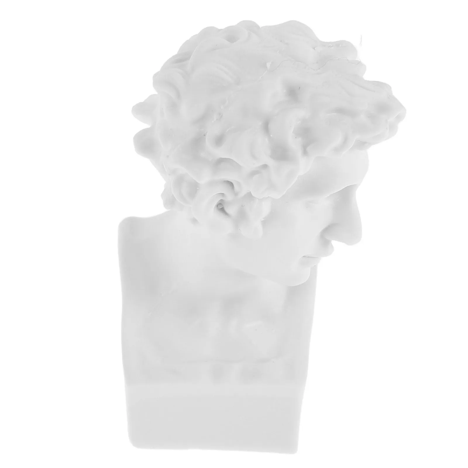 Miniature Greek Bust Sculpture White Resin Small Statue for Dollhouse Shelf Desk Decoration Prop Miniature