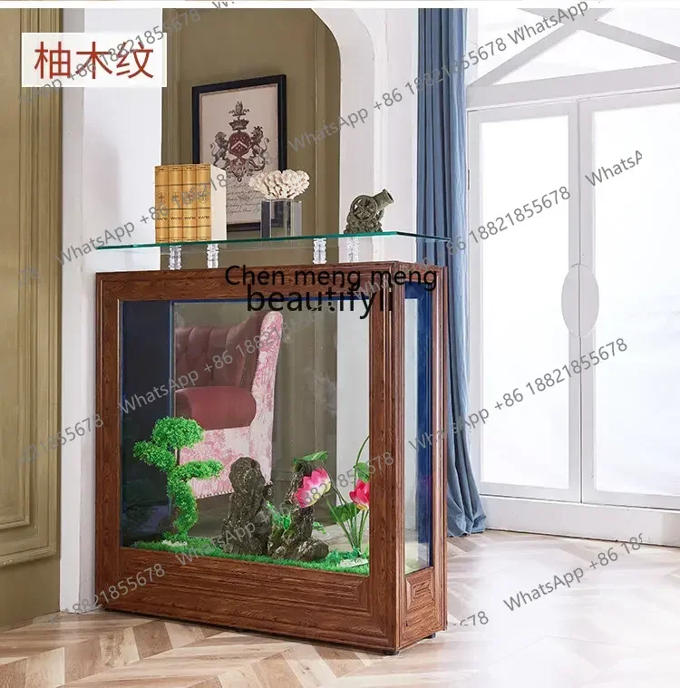 cc182R1 European Fish Tank Aquarium Living Room Landscape Glass Ecological Change Water Rectangular Fish Globe