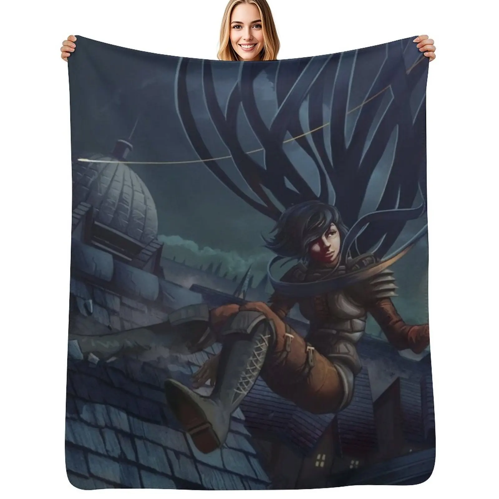 

Mistborn Novel Series by Brandon Sanderson - Graphical Character Art 5 Throw Blanket Sofas Fashion Sofas funny gift Blankets