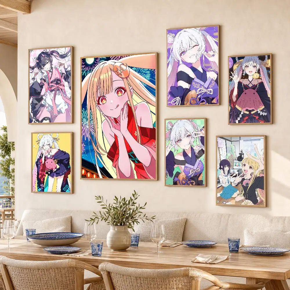 Cosmic P-Princess Kaguya  Waterproof Self-Adhesive Wall Poster for Bedroom Living Room Home Decor