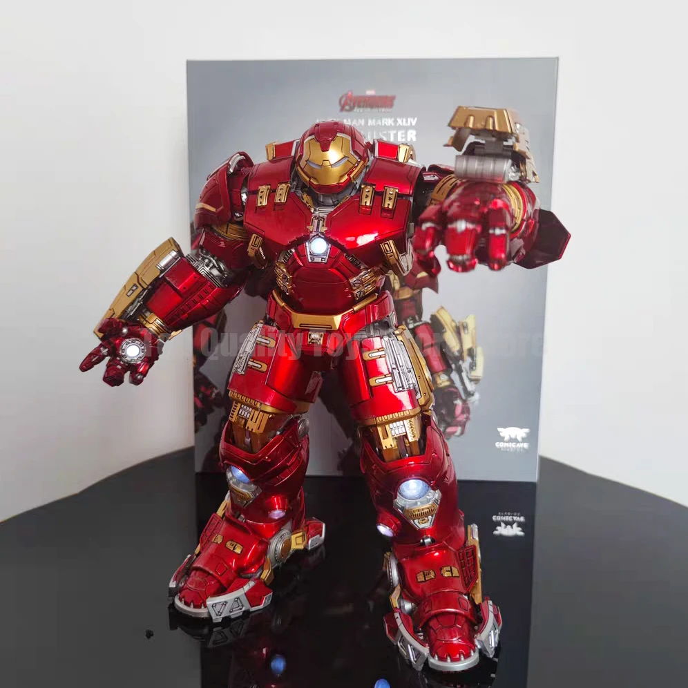 28cm Comicave Marvel The Avengers Iron Man Mk44 Hulkbuster Kolekcja figurki akcji z Anime zabawkowy Model ze stopu dla prezent dla dziecka