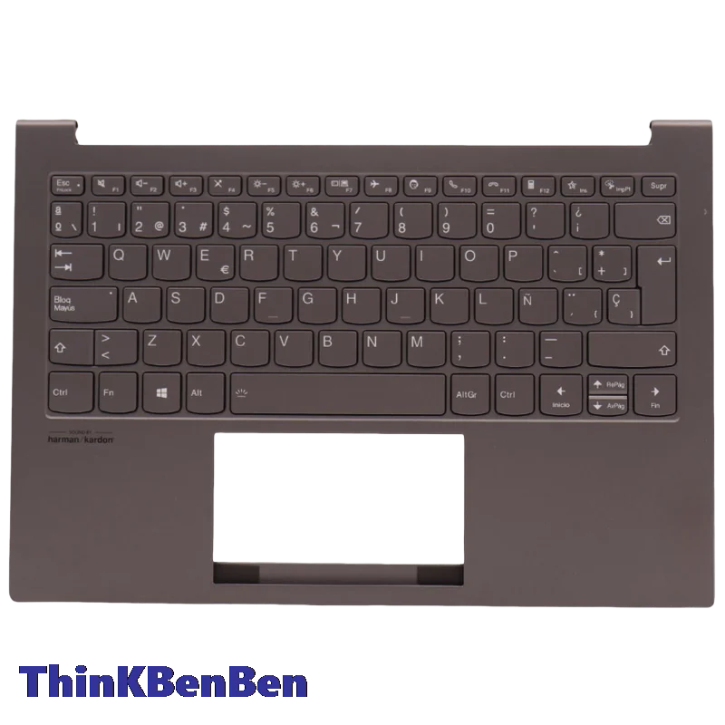 

ES испанский серый верхний чехол для клавиатуры, упор для рук, чехол для Lenovo ThinkBook Plus G2 ITG 5CB1C93615