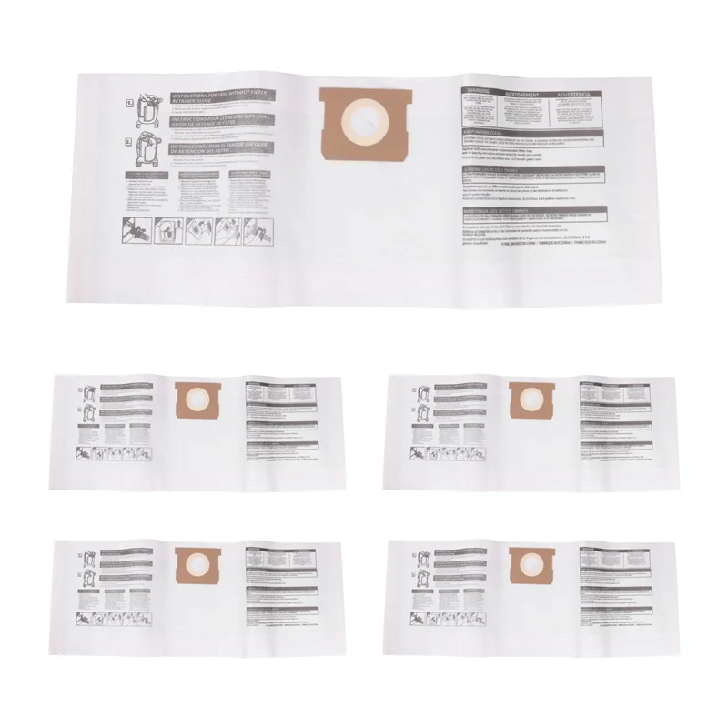 

A16F-Replacement Wet/Dry Vacuum Bags Dust Bags For Shop-Vac Ridgid 5-8 Gallon Vacuum 9066100 90661 906-61