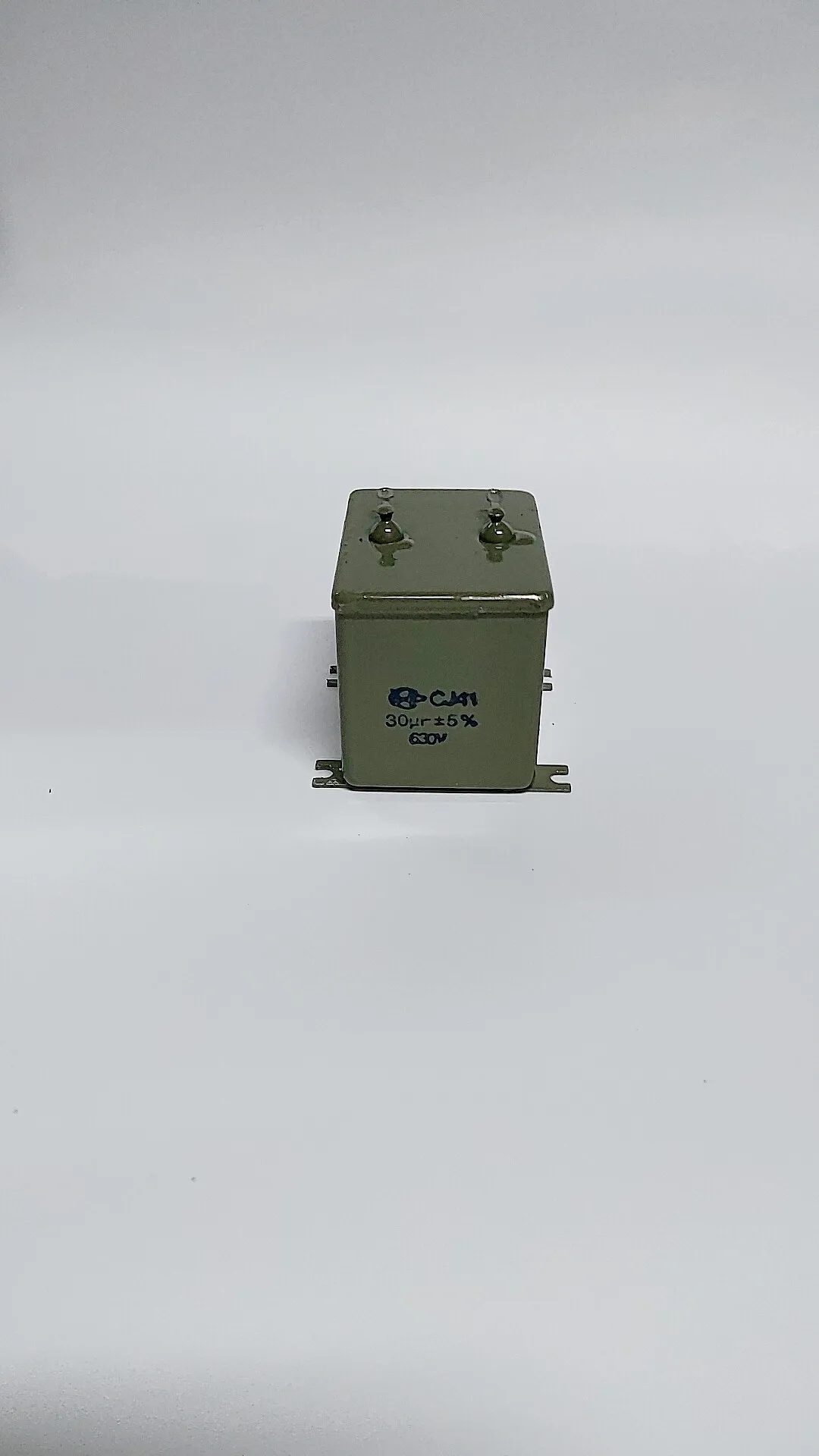 CJ41 metal case capacitor - 2 silver layer, 630V, 30/20/10/8/6/4.7/4/3.3/3/2.5/2.2/2/1/0.47/0.33/0.22/0.1 microfarad