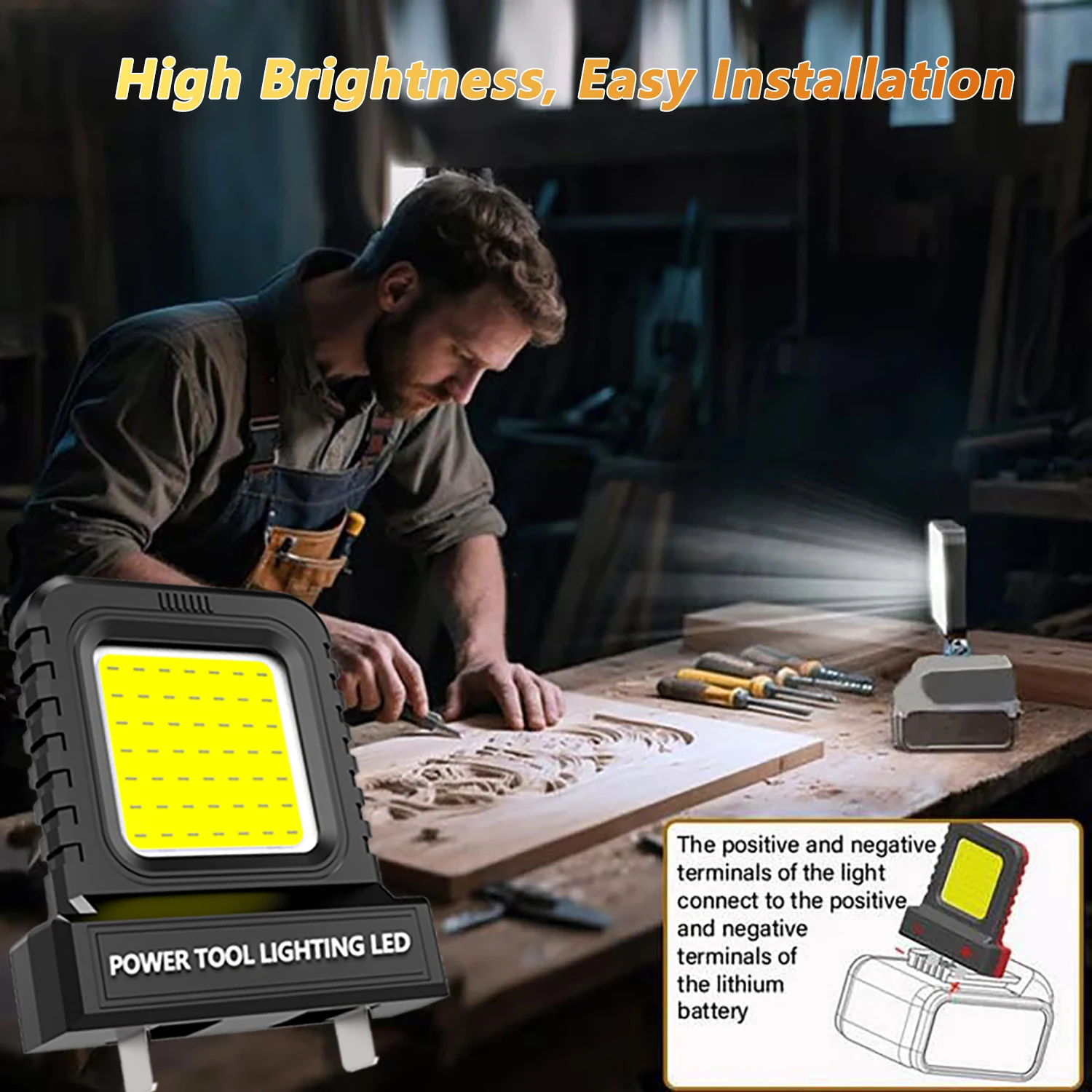 ملحقات أدوات الطاقة LED ضوء العمل لماكيتا لميلووكي لديوالت لبوش ل Dayi Lomvum Zhipu 18 فولت-21 فولت بطارية ليثيوم أيون #5