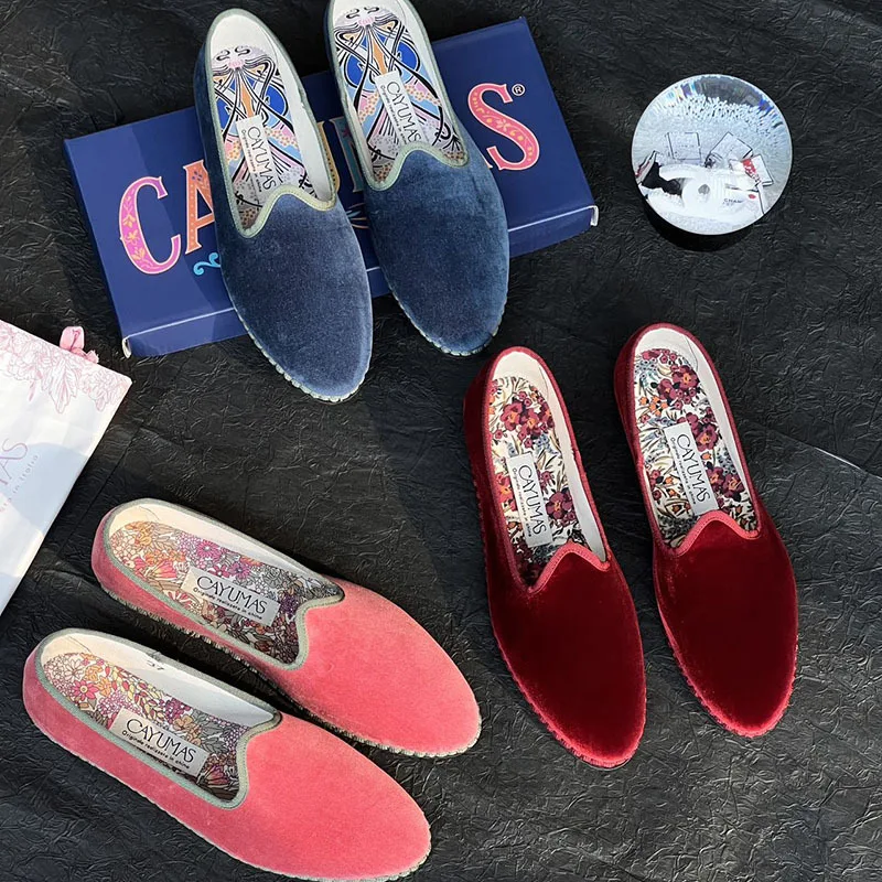 Retro Women's Shoes Luxury Handmade Round Head Loafers for Woman Exquisite Flat Bottom Casual Shoes Designer Shoes Zapatos Mujer