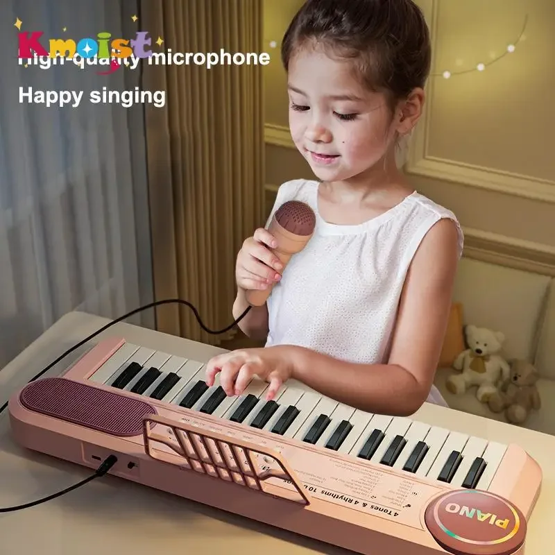 Electronic Keyboard Musical Keyboard 37 Keys Electronic Organ Portable Piano Toy Musical Instrument Toys for Girls Children Gift