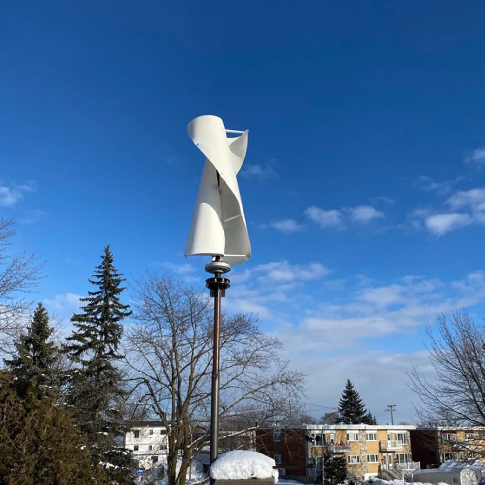 Imagem -03 - Baixo Ruído Velocidade do Vento Comece com Controlador de Carga Mppt Turbina Eólica Vertical Gerador de Moinho de Vento 10000w 24v 48v 10kw