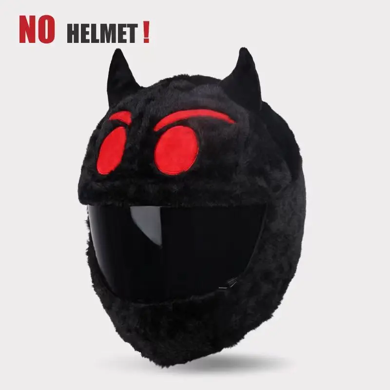 Motorcycle Helmet Cover Cute Cartoon Plush Helmets Hat With Crazy Large Flexible Ears Funny Helmet Protective Case For Riding