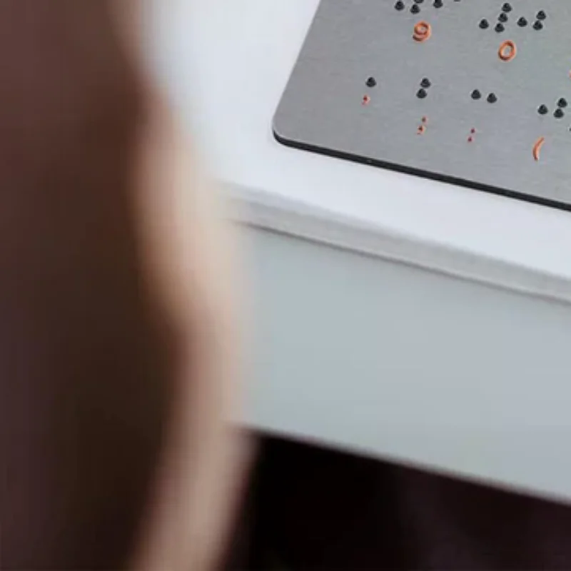 

Braille Alphabet And Numbers Learning Tool - Durable Metal Tactile Bump Reading Floor-Mounted Eco-Friendly Lightweight