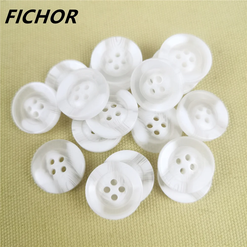 10/20pcs 17mm 4 Hole Big Resin Imitation Horn Pattern Coat Suit Buttons For Clothing Men Classical Jacket Decorative Sewing