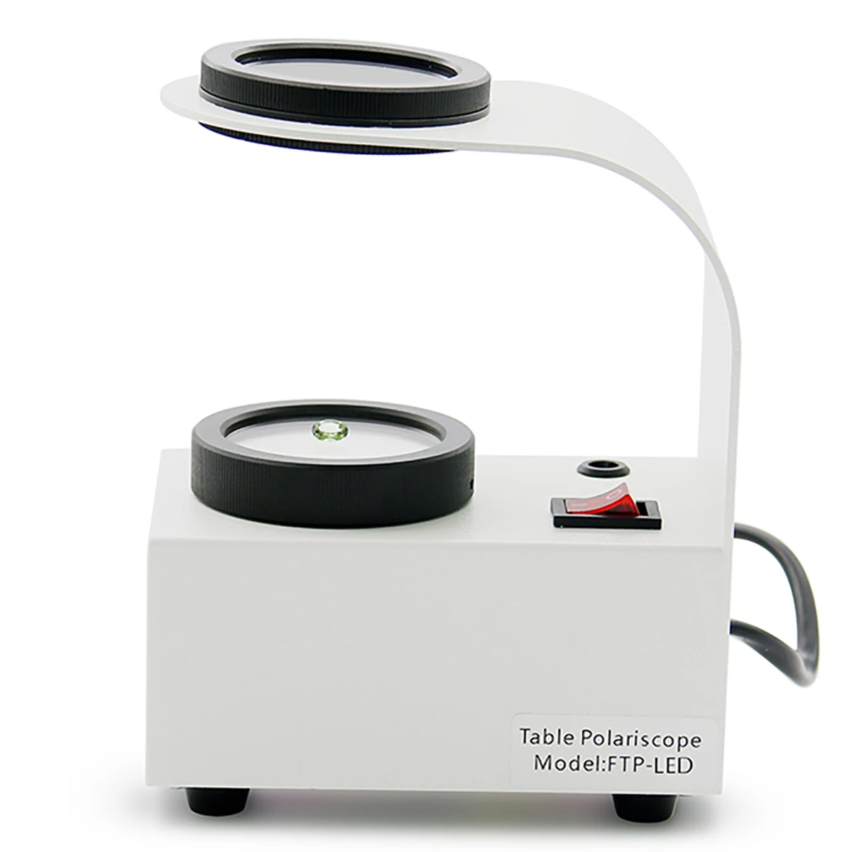 FTP-LED 宝石用偏光鏡 49 ミリメートル偏光子光学観察ツール宝石用偏光鏡温白色 LED 冷光源