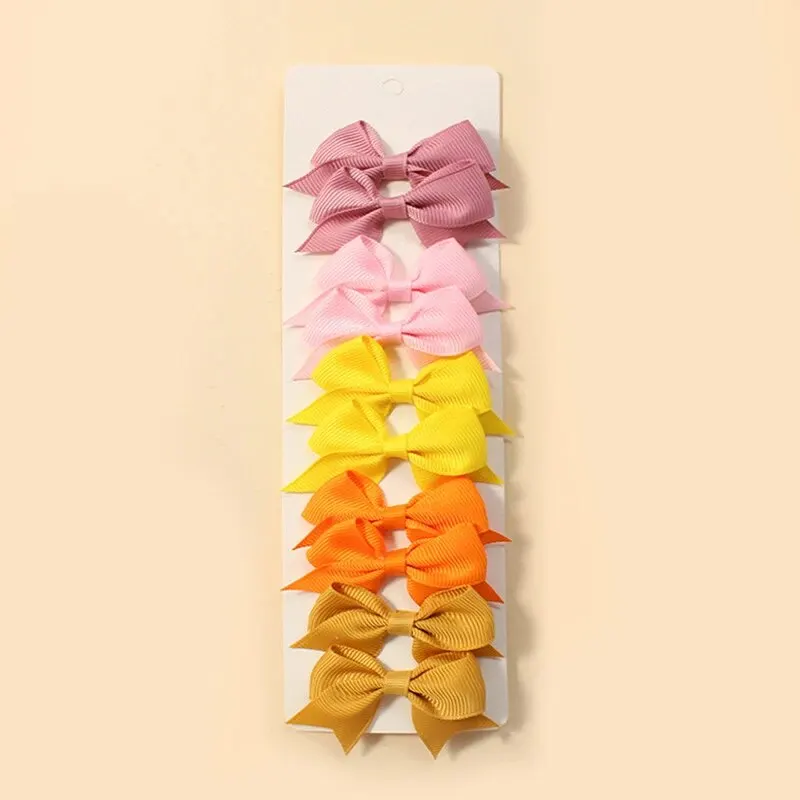 10Pcs Cute Bows Baby Hair Clips Candy Color Girls Princess Hairpins Barrettes Kids Hair Accessories