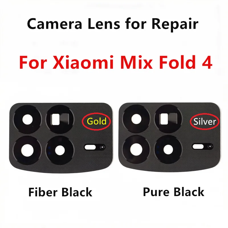 Fold4 For Xiaomi Mi Mix Fold 4 Camera Lens Glass Repair Rear Housing Replace Repair Parts