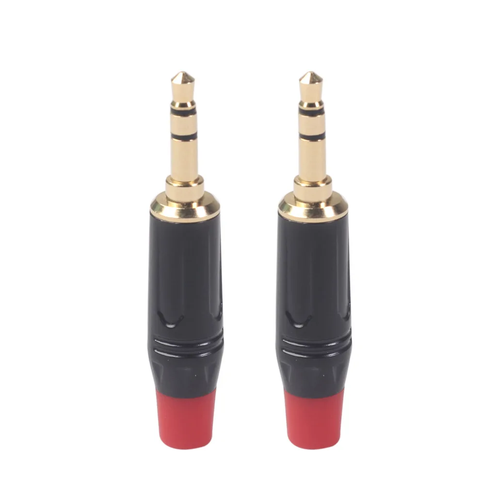 Headphone Jack 3.5mm Mono/Stereo Plug 3 Pole Gold Plated Solder DIY Replacement Headphone Cable Hifi Audio 3.5 Connector Adapter