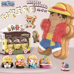 Genuine One Piece Blind Box Sweet Bean Series Luffy Magnetic Refrigerator Sticker One Piece Peripheral Cute Blind Bag Gift