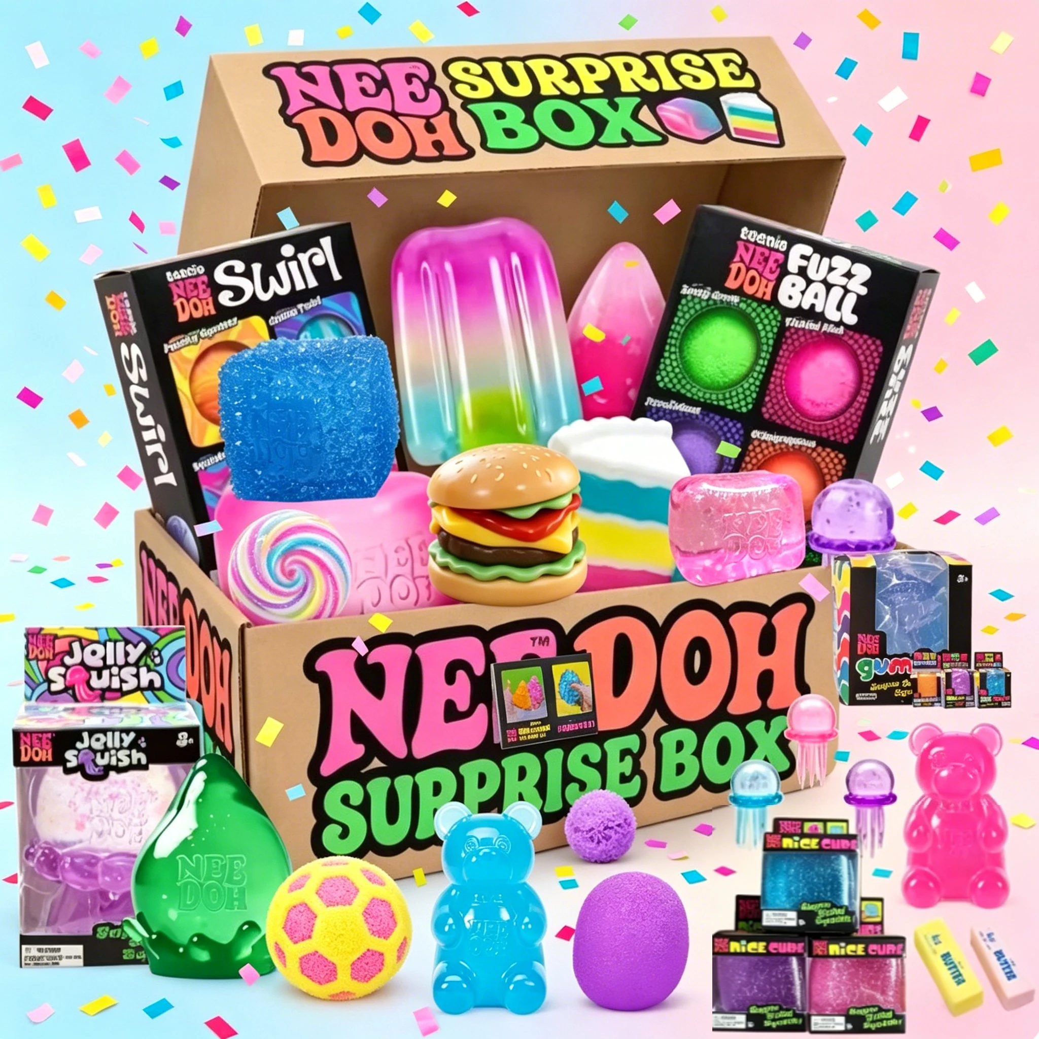 Mystery Box Blind Bag - 100+ Stück NEEDOH Squishy Figuren Überraschungsbox