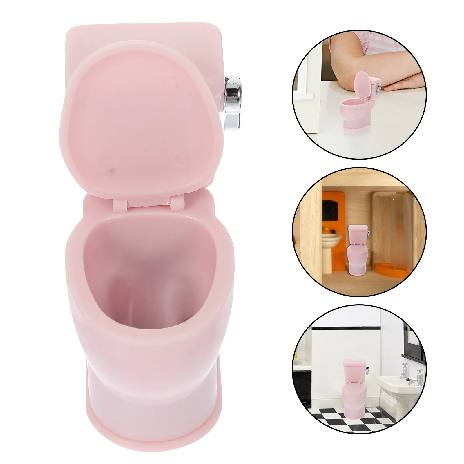 

Dollhouse Accessories Mini Bathroom Furniture Realistic Mini Potty Seat for Kids Playset Miniature Home Decor Craft Toy Model