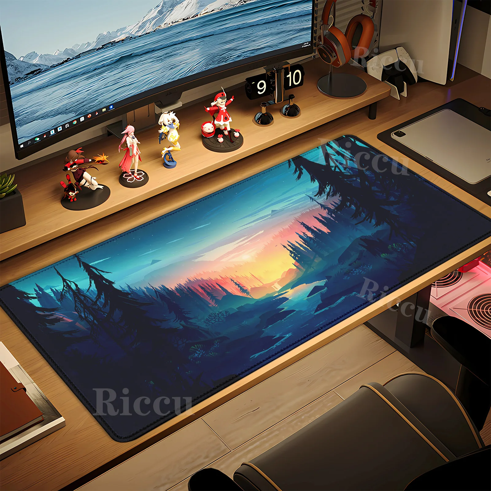 

500x1000mm HD Print Rubber Mouse pad landscape mountain sunset cartoon Mouse Pad XXL Extended desk mat Computer Non-slip Carpet