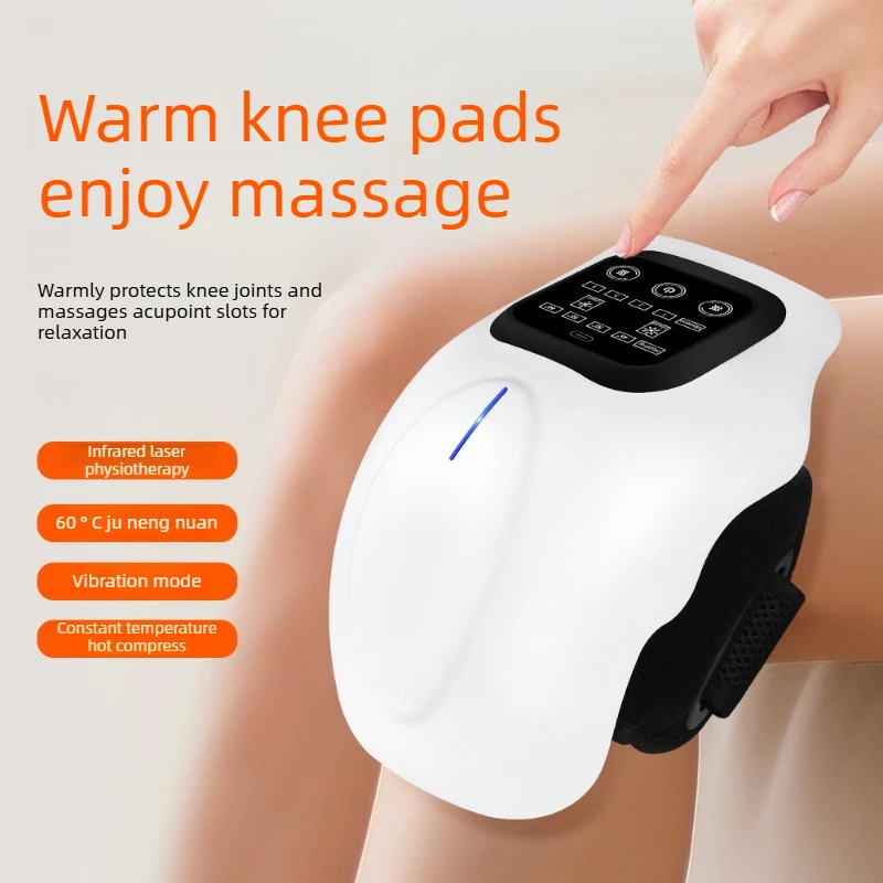 Intelligentes Knie-Massagegerät, 3D-Luftkompression, Heizung, Vibration, 3 Modi, USB wiederaufladbar, zur Linderung von Knie-, Ellenbogen-, Schulter- und Schmerzen