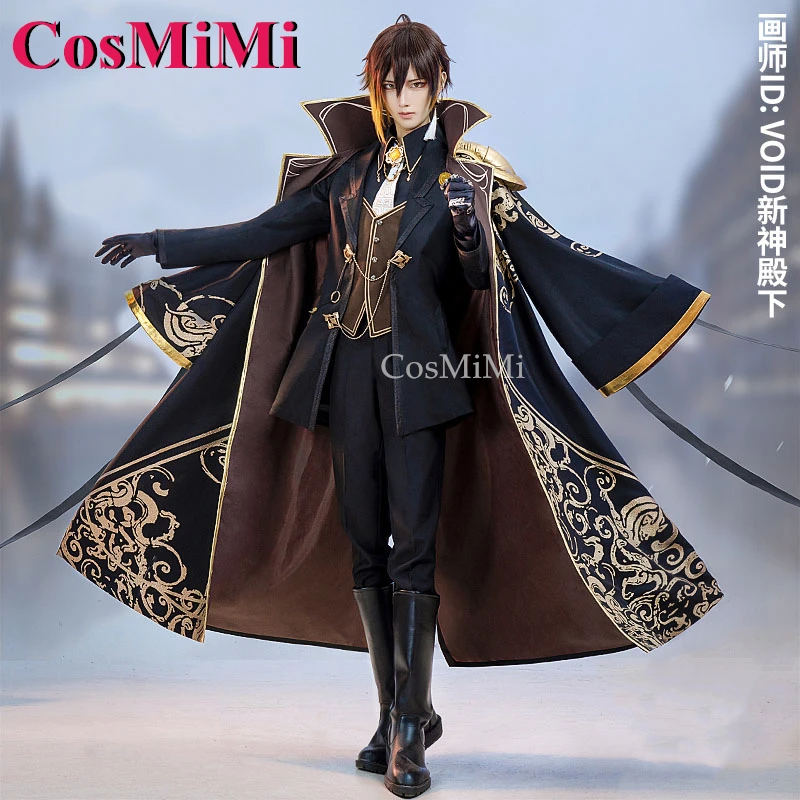 CosMiMi Zhongli Cosplay Game Genshin Impact Costume Abyss Of Loss Fashion Handsome Uniforms Carnival Party Role Play Clothing