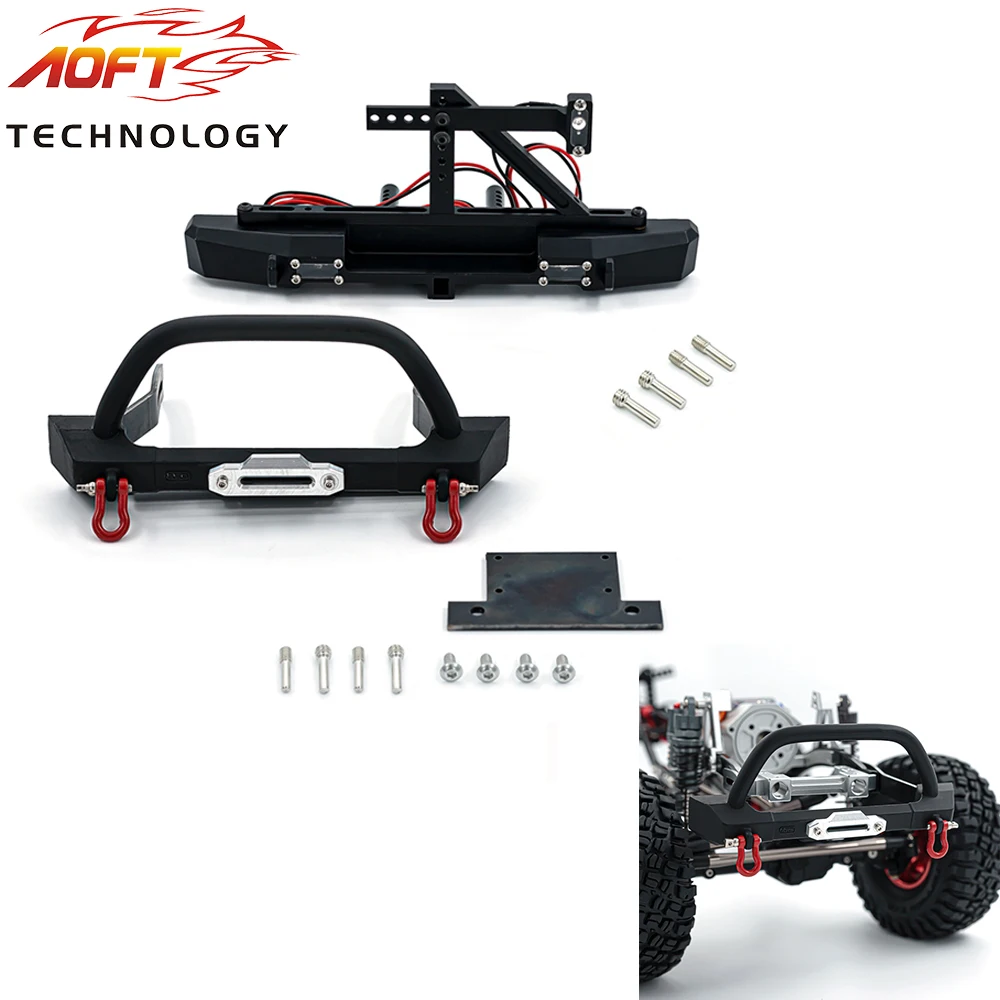 

NEW Universal Metal Front and Rear Bumper Kit Suitable for 1/10 RC Car Traxxas TRX-4 Trx4 Axial SCX10 90046 90047 Upgrade Kit