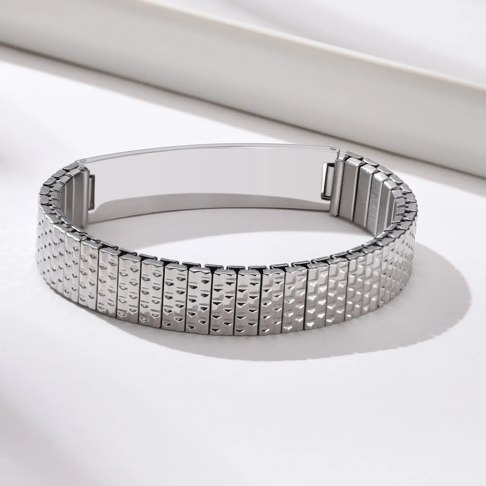12mm Stainless Steel Star of Life Emergency Medical Care Sign Bracelet Bangle Men Classic Punk Glamor Casual Jewelry