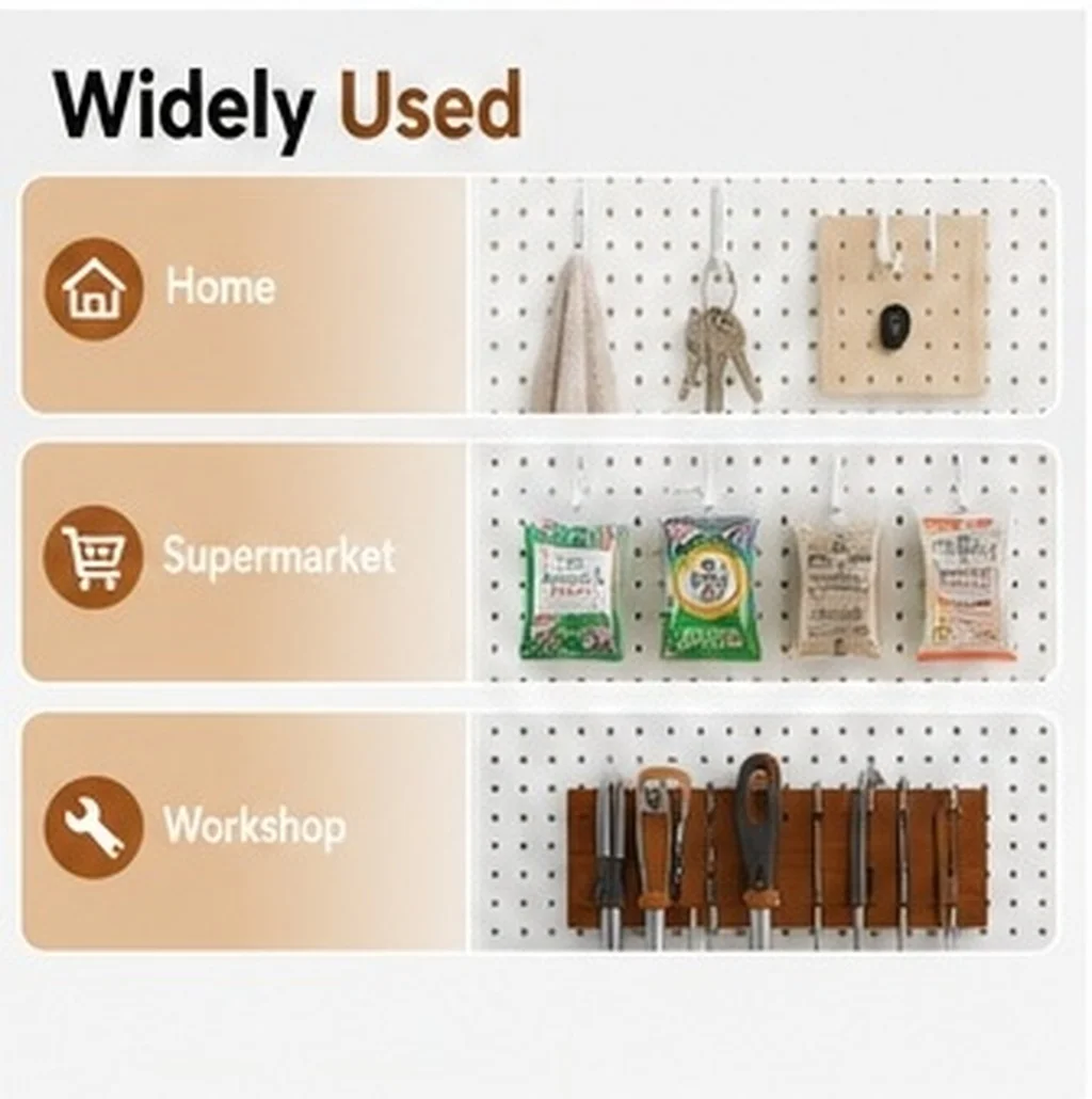 7Pcs Robust Plastic Pegboard Hooks for Hole Board Display Shelf Supermarket Goods Organization Space Efficient Strong Texture