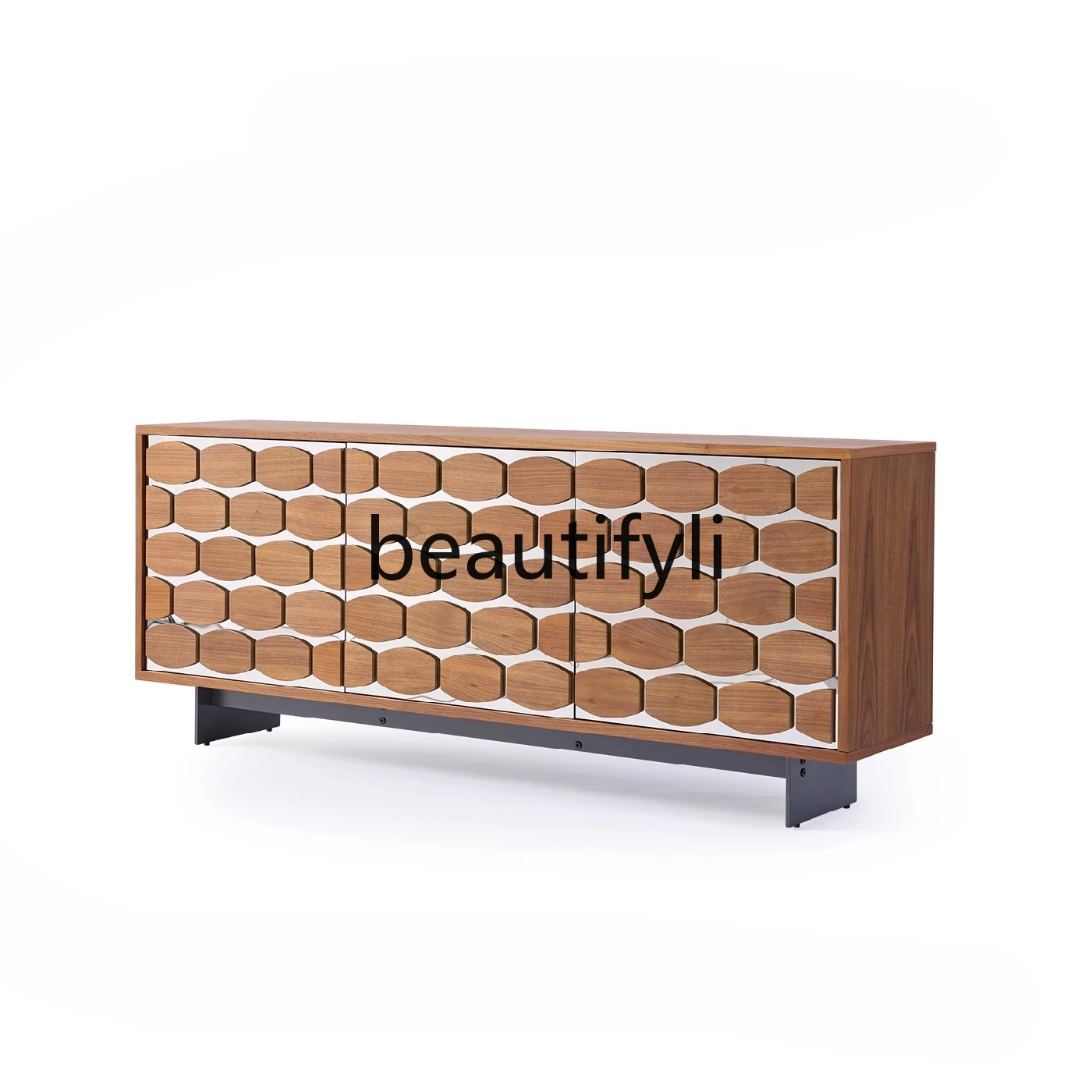 Vintage French Style Retro Solid Wood Sideboard Cabinet Living Room Wall Storage Cabinet Simple Modern Entryway Storage Cabinet