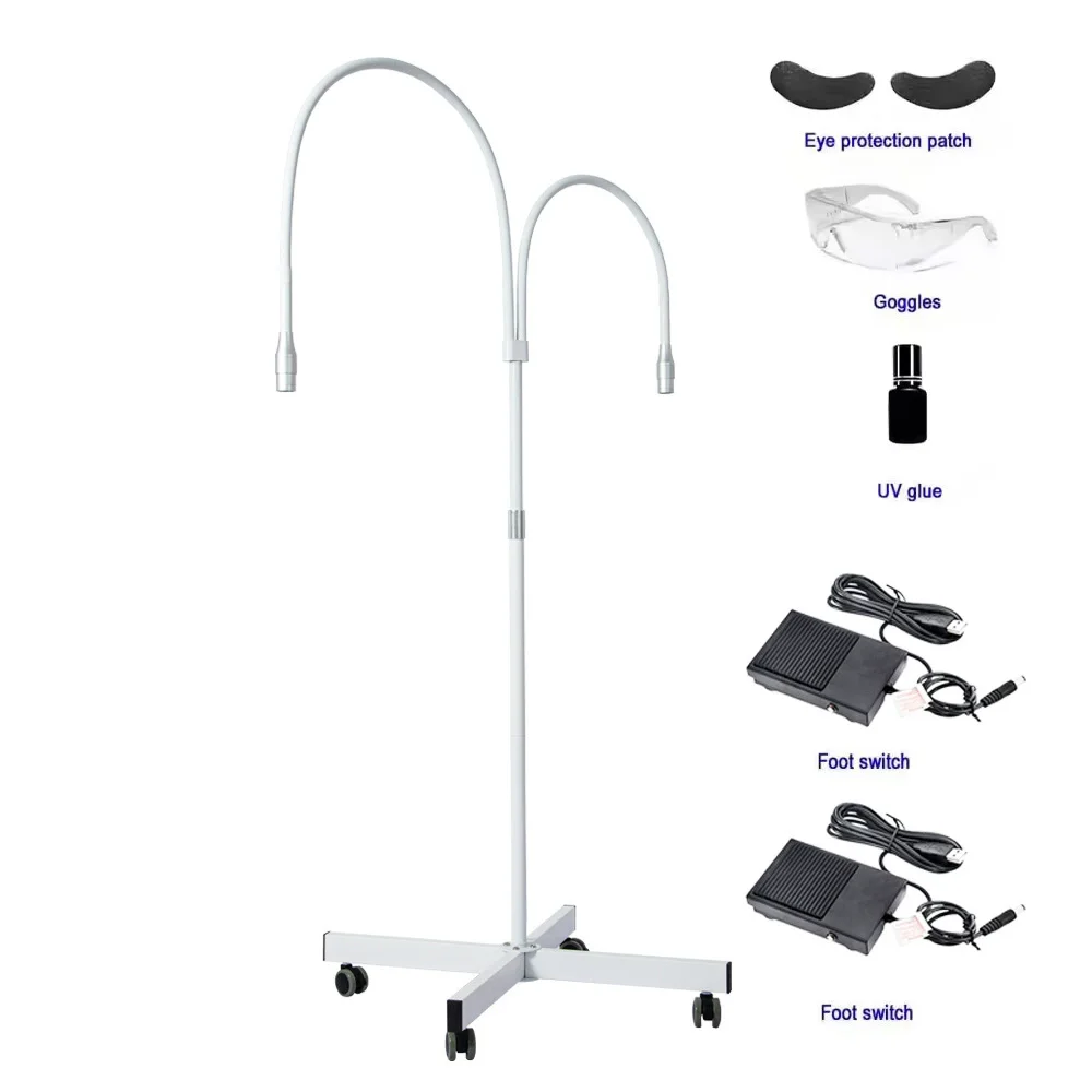 tweekoppige 5W 10W Ultraviolet UV Curing Lamp Valse Wimper Extension verlengen Enten Lijm Snelle Uitharding licht - afbeelding 1