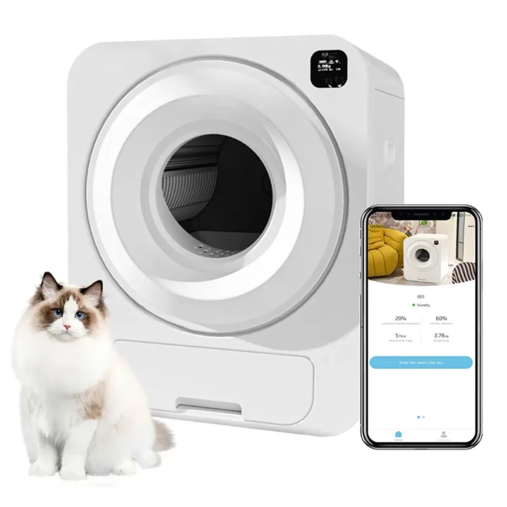 Self-cleaning Cat Litter Box Sandboxes for Cat Toilet Automatic Deodorization Oversized Closed Tray for Cats Pet Products