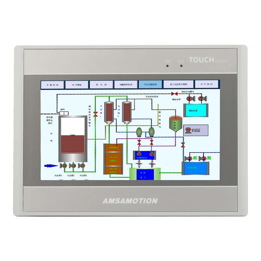 New 7'' Inch HMI PLC All-in-1 Machine Compatible FX3U 16DI 16DO 5AI 2AO PT100 Controller Touch Screen Panel GX RS485 MCGS