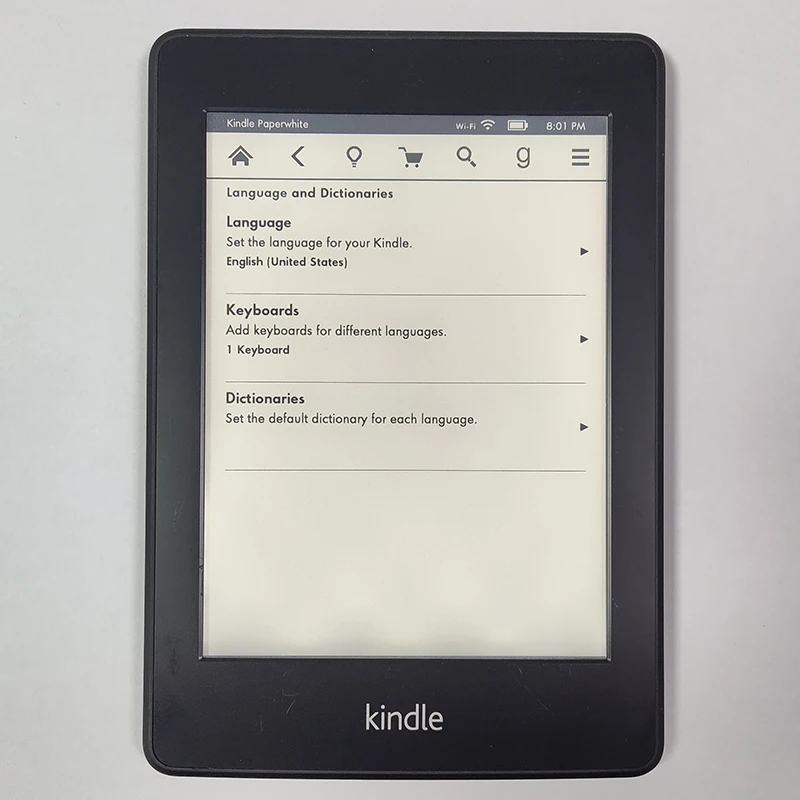 Kindle Paperwhite 1st 6th With Backlight Reading At Night 6 inch Ink Touch E-ink Ebook Multinational Languages E-Book Reader